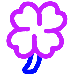 Four Leaf Clover Icon from Plump Neon Set