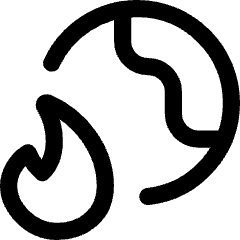 Global Warming 1 Icon from Core Line Set