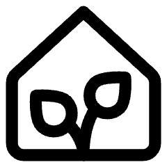 Green House Icon from Core Line Set