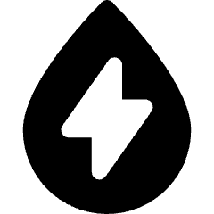 Hydro Energy Icon from Core Solid Set