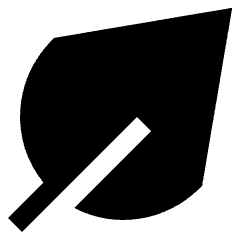 Leaf Icon from Sharp Solid Set