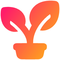 Potted Tree 2 Icon from Plump Gradient Set