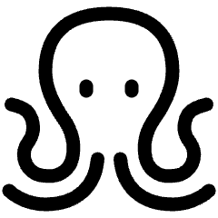 Octopus Icon from Plump Line Set