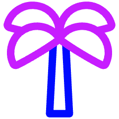 Palm Tree Icon from Plump Neon Set