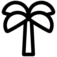 Palm Tree Icon from Plump Line Set