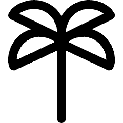 Palm Tree Icon from Core Line Set