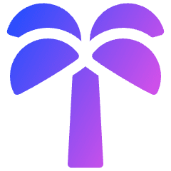 Palm Tree Icon from Plump Gradient Set