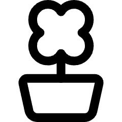 Potted Flower Icon from Core Line Set