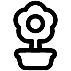 Potted Flower Icon from Plump Line Set