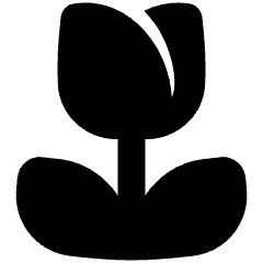 Potted Flower Tulip Icon from Plump Solid Set