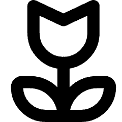 Potted Flower Tulip Icon from Micro Line Set