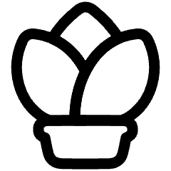 Potted Plant Icon from Plump Line Set