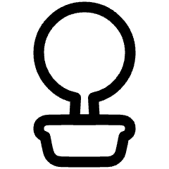 Potted Tree 1 Icon from Plump Line Set