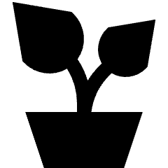 Potted Tree 2 Icon from Sharp Solid Set