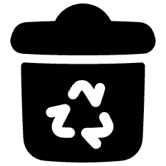 Recycle Bin Icon from Plump Solid Set