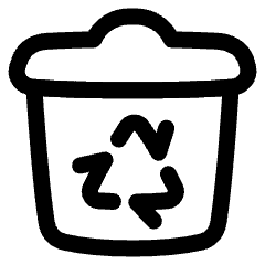Recycle Bin Icon from Plump Line Set
