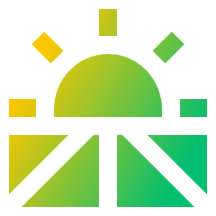 Rice Field Icon from Sharp Gradient Set