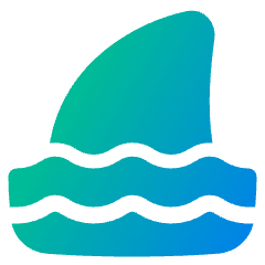 Shark Icon from Plump Gradient Set