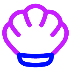 Shell Icon from Plump Neon Set