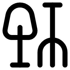 Shovel Rake Icon from Core Line Set