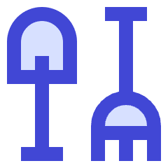 Shovel Rake Icon from Sharp Duo Set