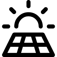 Solar Energy Icon from Core Line Set