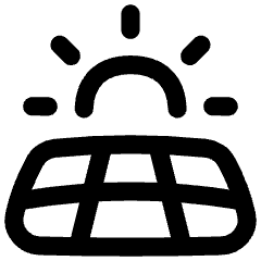 Solar Energy Icon from Flex Line Set