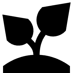 Sprout Icon from Sharp Solid Set