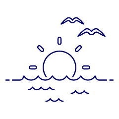 Sunrise Sea Illustration from UX Line Set