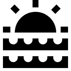 Sunset Icon from Sharp Solid Set