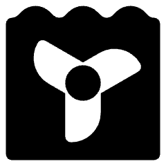 Tidal Energy Icon from Core Solid Set