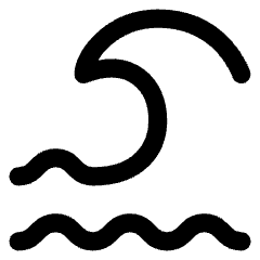 Tidal Wave Icon from Core Line Set