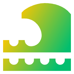 Tidal Wave Icon from Sharp Gradient Set