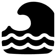 Tidal Wave Icon from Plump Solid Set