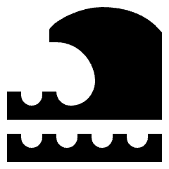 Tidal Wave Icon from Sharp Solid Set