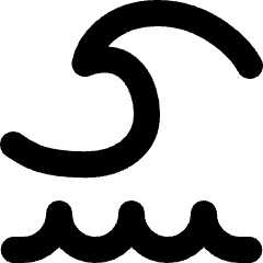 Tidal Wave Icon from Micro Line Set