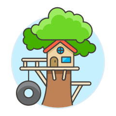 Tree House Illustration from UX Colors Set