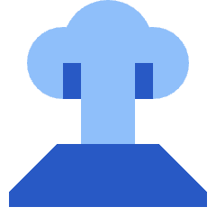 Volcano Icon from Sharp Flat Set