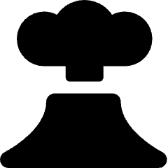 Volcano Icon from Micro Solid Set