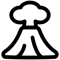 Volcano Icon from Plump Line Set