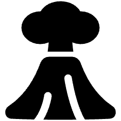 Volcano Icon from Plump Solid Set