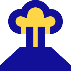 Volcano Icon from Sharp Pop Set