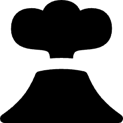 Volcano Icon from Flex Solid Set