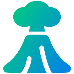 Volcano Icon from Plump Gradient Set