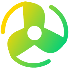 Wind Energy Icon from Plump Gradient Set