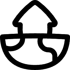 World Home Icon from Flex Line Set
