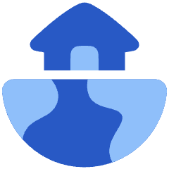 World Home Icon from Plump Flat Set