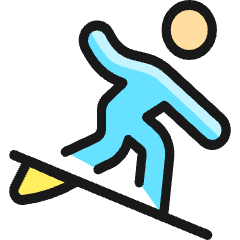 Nautic Sports Surfing Water Icon from Ultimate Colors Set