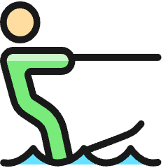 Nautic Sports Water Skiing Icon from Ultimate Colors Set