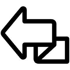 Arrow Zigzag Left Icon from Ultimate Regular Set